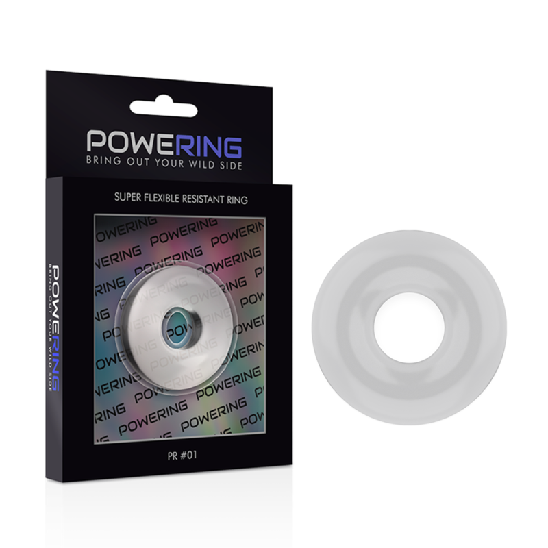 POWERING - ANNEAU PÉNIS SUPER FLEXIBLE ET RÉSISTANT 3,5CM CLAIR POWERING