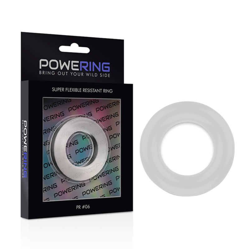 POWERING - ANNEAU PÉNIS SUPER FLEXIBLE ET RÉSISTANT 5,5CM PR06 CLAIR POWERING