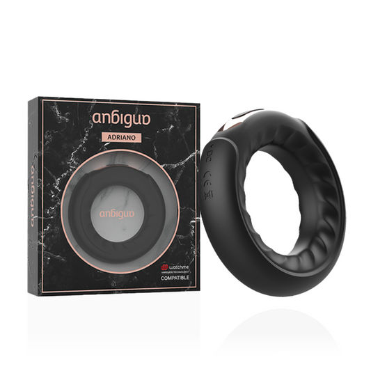 ANBIGUO - ANNEAU VIBRANT ADRIANO COMPATIBLE AVEC LA TECHNOLOGIE SANS FIL WATCHME - Sensualia
