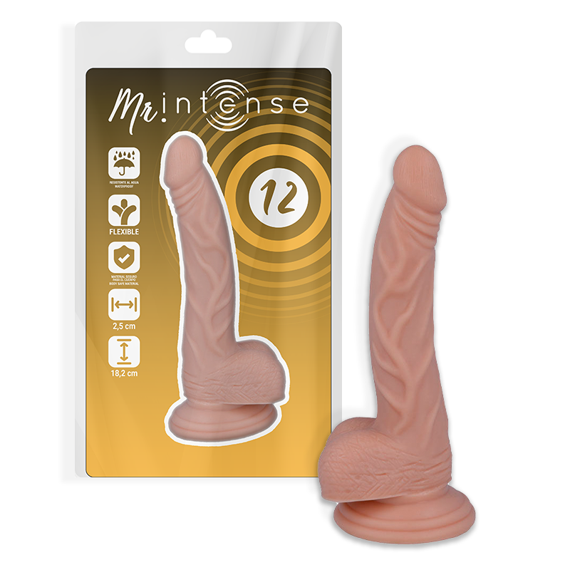 MR INTENSE - 12 PÉNIS RÉALISTE 18.2 CM -O- 2.5 CM - Sensualia