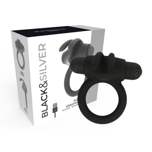 BLACK&SILVER- BAGUE AGRON 2.O BLACK&SILVER