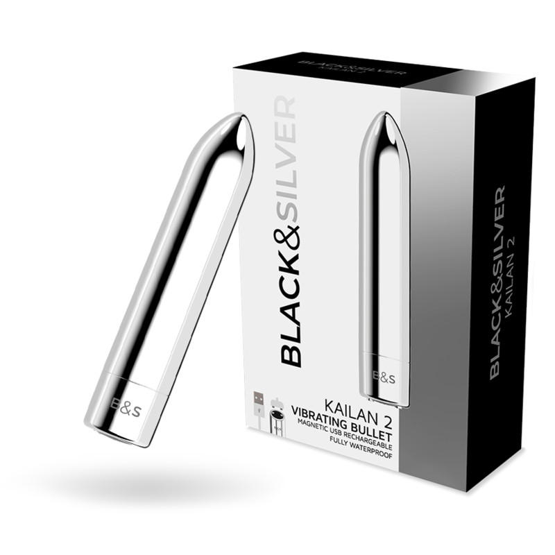 BLACK&SILVER - BALLE MAGNÉTIQUE VIBRANTE KAILAN 2 ARGENT BLACK&SILVER