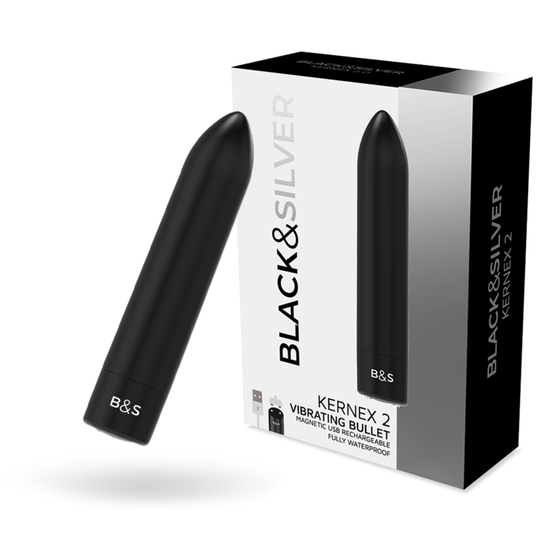 BLACK&SILVER - BALLE MAGNÉTIQUE VIBRANTE NOIRE KERNEX 2 BLACK&SILVER