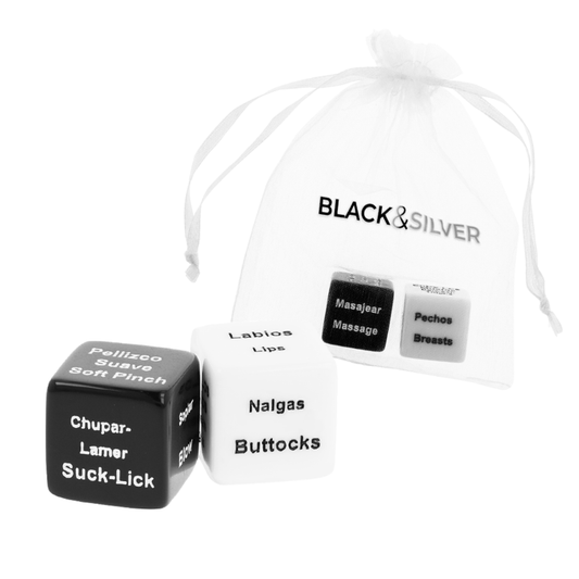 BLACK&SILVER - DÉS POUR COUPLES ES/EN BLACK&SILVER