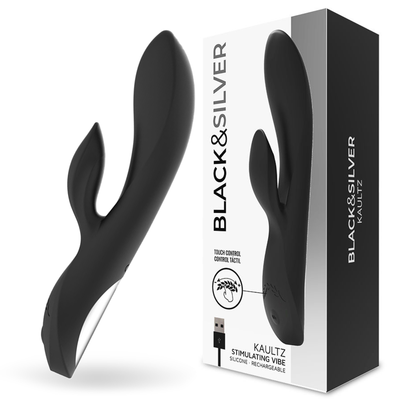 BLACK&SILVER - VIBRATEUR KAULTZ TOUCH CONTROL BLACK&SILVER