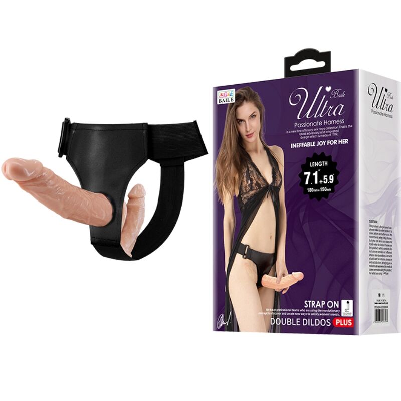 BAILE - ULTRA PASSIONNÉ DOUBLE GODES AVEC HARNAIS - Sensualia