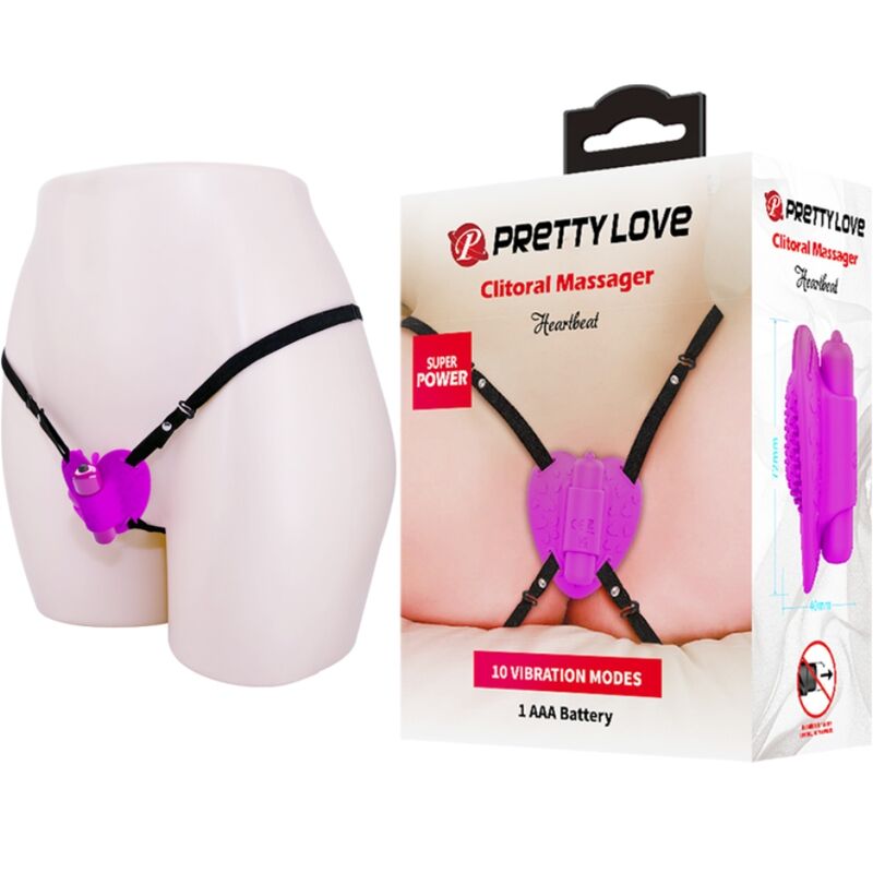 PRETTY LOVE - MASSEUR DE CLITORIS HEARTBEAT 10 MODES DE VIBRATION VIOLET - Sensualia