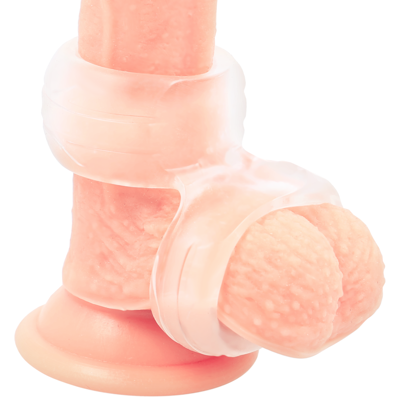 POWERING - DOUBLE ANNEAU PÉNIS SUPER FLEXIBLE ET RÉSISTANT PR09 CLAIR - Sensualia