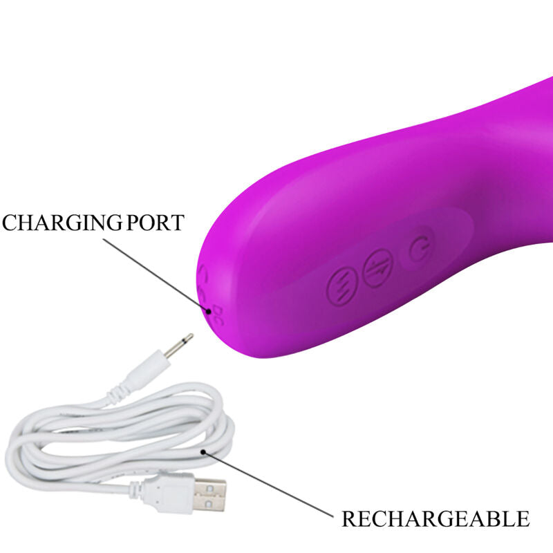 PRETTY LOVE - VIBRATEUR REESE AVEC ROTATION VIOLET - Sensualia