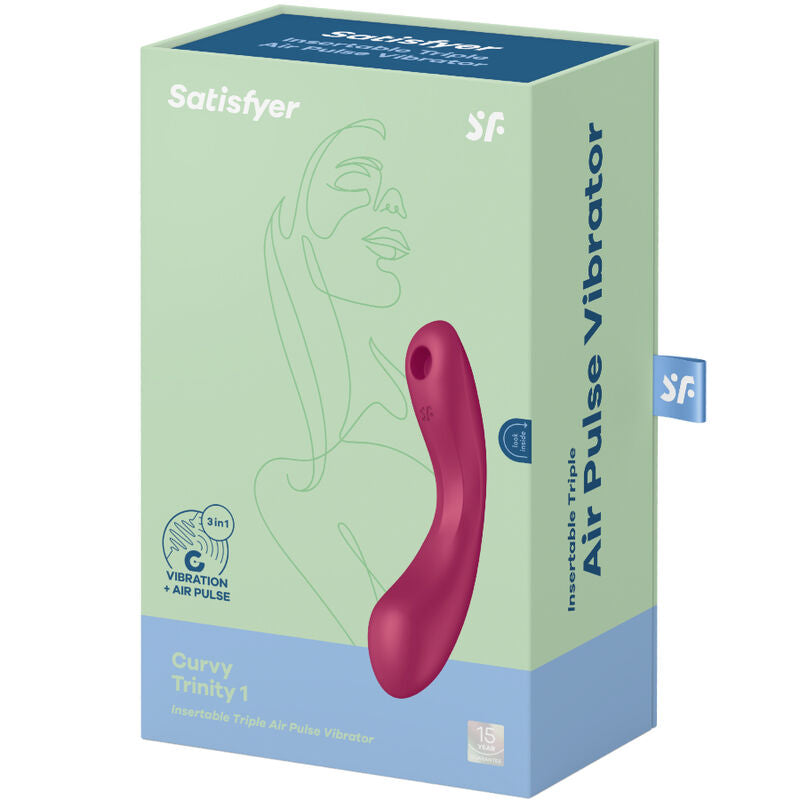SATISFYER - CURVE TRINITY 1 AIR PULSE VIBRATION GRIS - Sensualia