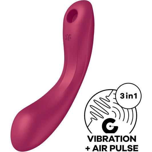 SATISFYER - CURVE TRINITY 1 AIR PULSE VIBRATION GRIS - Sensualia