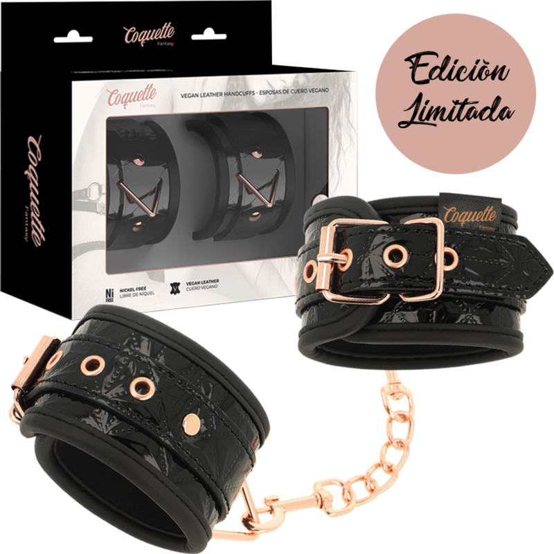 COQUETTE CHIC DESIRE - MENOTTES ÉDITION NOIRE AVEC DOUBLURE EN NÉOPRÈNE - Sensualia