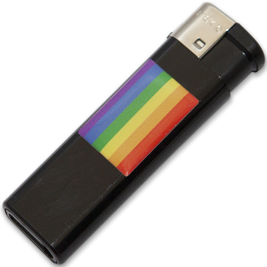 PRIDE - BRIQUET NOIR AVEC DRAPEAU LGBT - Sensualia