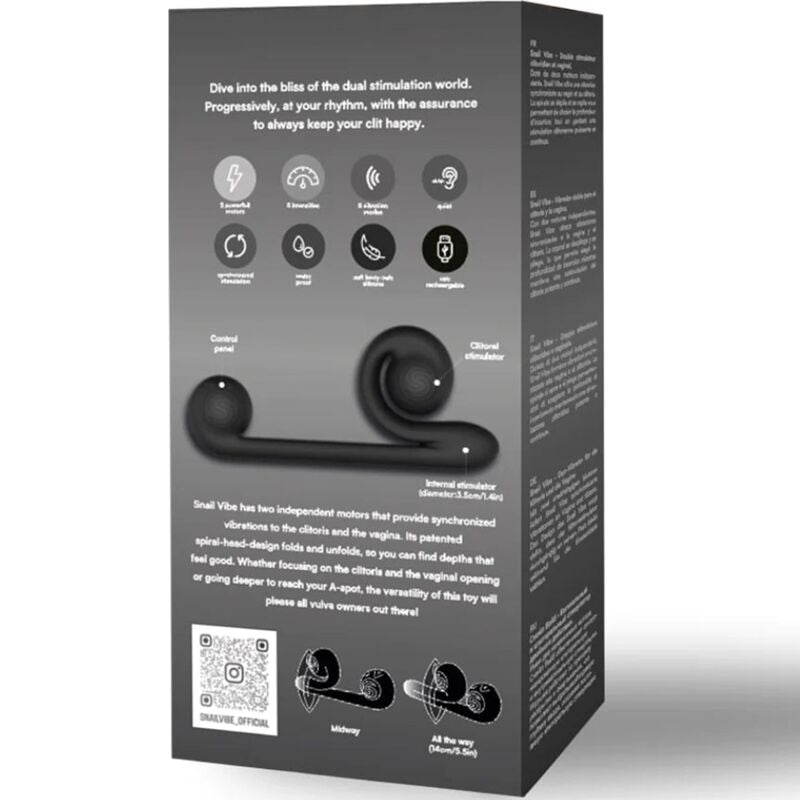 SNAIL VIBE - VIBRATEUR MULTIACTION NOIR - Sensualia
