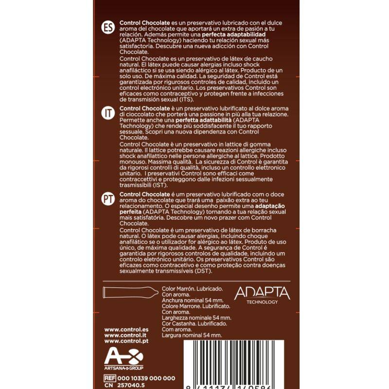 CONTROL - ADAPTA CHOCOLATE CONDOMS 12 UNITS - Sensualia