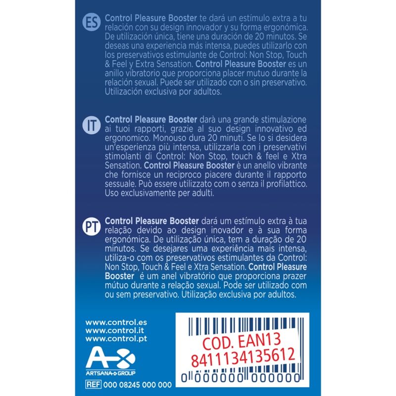 CONTROL - ANNEAU VIBRATEUR PLEASURE BOOSTER - Sensualia