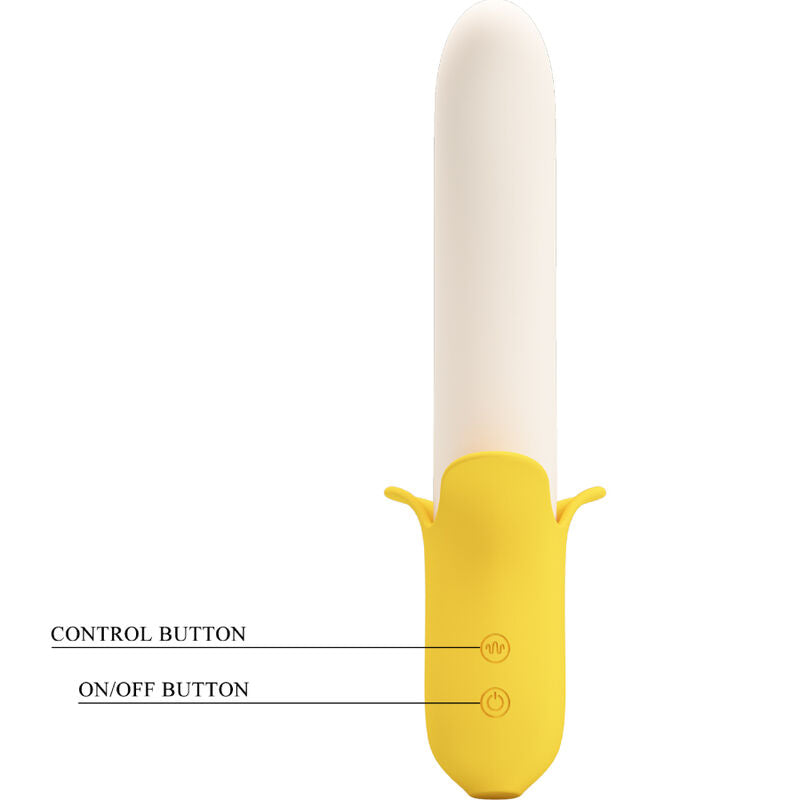 PRETTY LOVE - BANANA GEEK SUPER POWER 7 VIBRATIONS UP&DOWN SILICONE NOIR - Sensualia