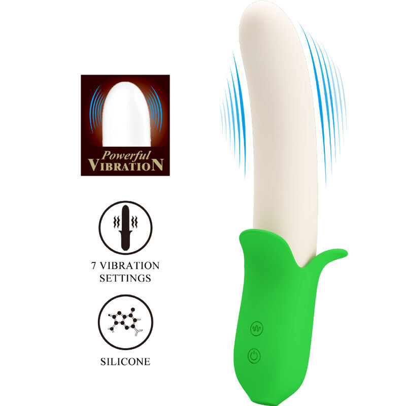 PRETTY LOVE - BANANA KNIGHT SUPER PUISSANCE 7 VIBRATIONS EN SILICONE - Sensualia