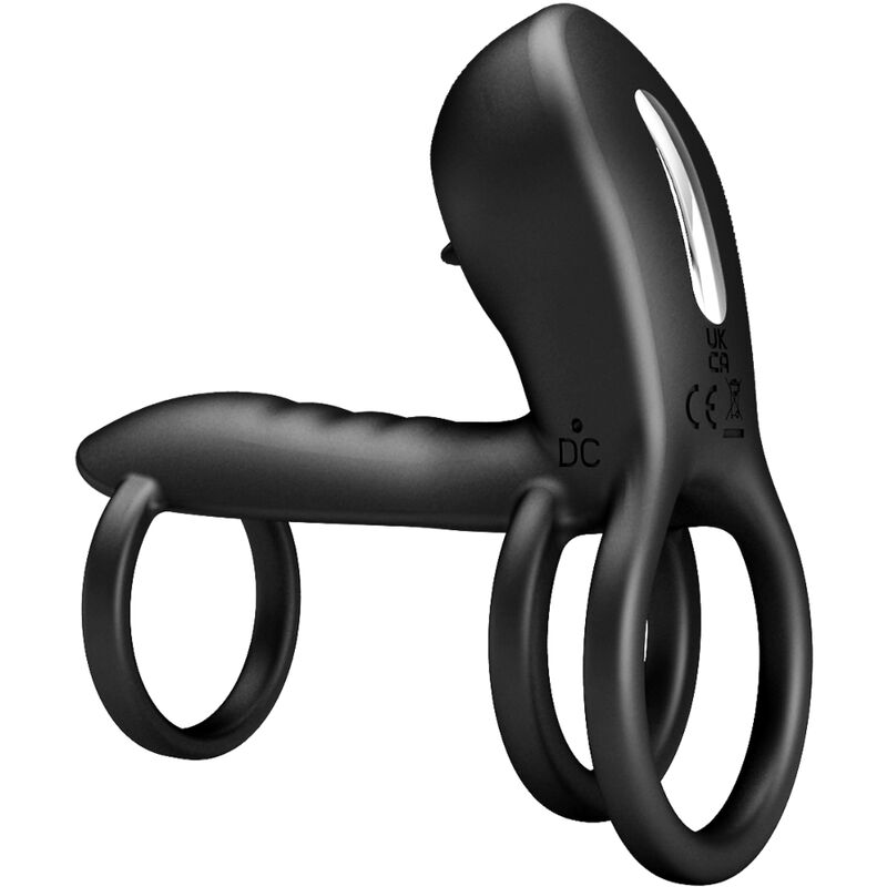 PRETTY LOVE - GAINE PÉNIS JAMMY 12 VIBRATIONS AVEC LANGUE EN SILICONE RECHARGEABLE - Sensualia