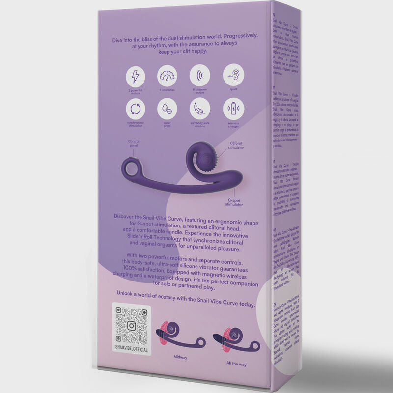 SNAIL VIBE - CURVE VIBRADOR NARANJA - Sensualia