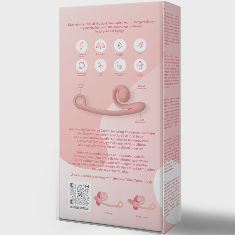 SNAIL VIBE - CURVE VIBRADOR NARANJA - Sensualia