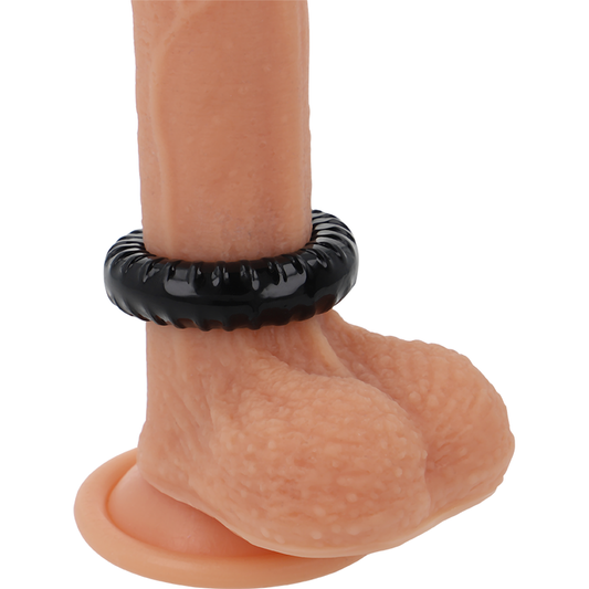 POWERING - ANNEAU PÉNIS SUPER FLEXIBLE ET RÉSISTANT 4,5CM PR07 NOIR POWERING