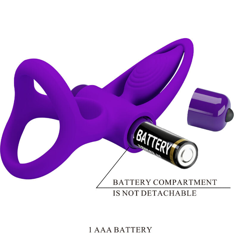 PRETTY LOVE - ANNEAU VIBRATEUR 10 VIBRATIONS SILICONE VIOLETTE - Sensualia