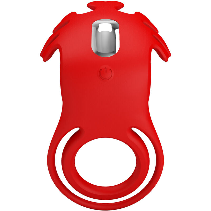 PRETTY LOVE - ANNEAU VIBRATEUR RUBEN 7 VIBRATIONS SILICONE ROUGE - Sensualia