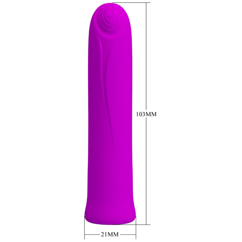 PRETTY LOVE - VIBRATEUR CURTIS MINI SUPER POWER 12 VIBRATIONS EN SILICONE VIOLETTE - Sensualia