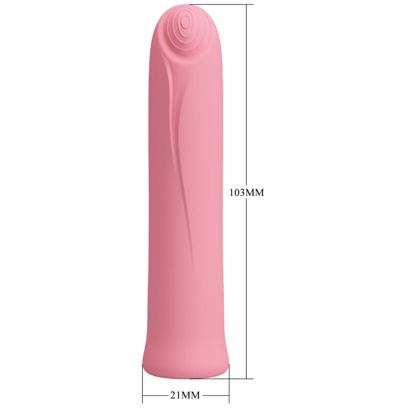 PRETTY LOVE - VIBRATEUR CURTIS MINI SUPER POWER 12 VIBRATIONS EN SILICONE ROSE - Sensualia