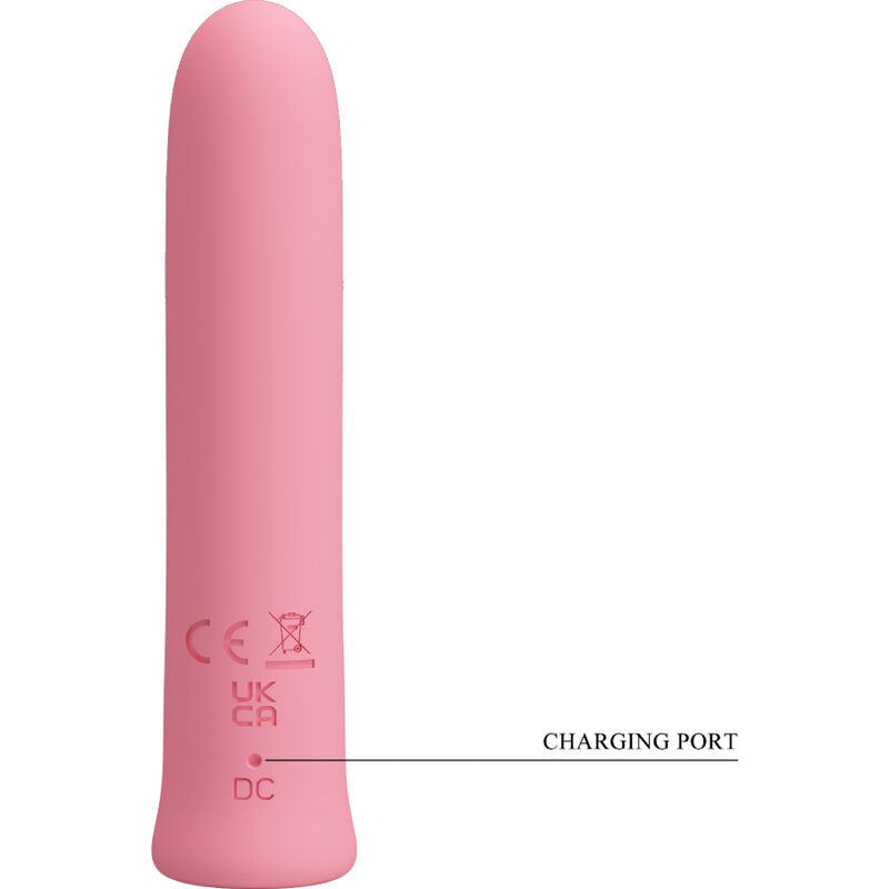 PRETTY LOVE - VIBRATEUR CURTIS MINI SUPER POWER 12 VIBRATIONS EN SILICONE ROSE - Sensualia