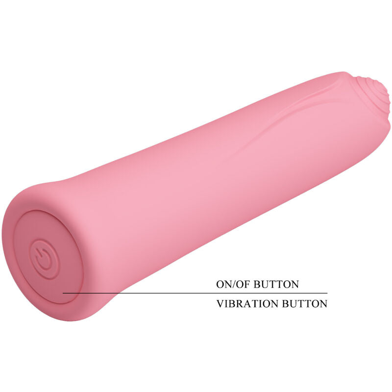 PRETTY LOVE - VIBRATEUR CURTIS MINI SUPER POWER 12 VIBRATIONS EN SILICONE ROSE - Sensualia