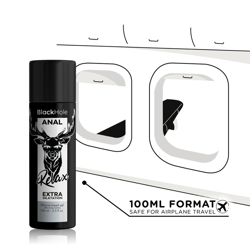 BLACK HOLE - GEL TROU NOIR BASE SILICONE DILATATION ANALE 100 ML - Sensualia