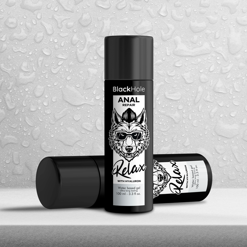 BLACK HOLE - RÉPARATION ANAL À BASE D''EAU RELAX AVEC HYALURON 100 ML - Sensualia