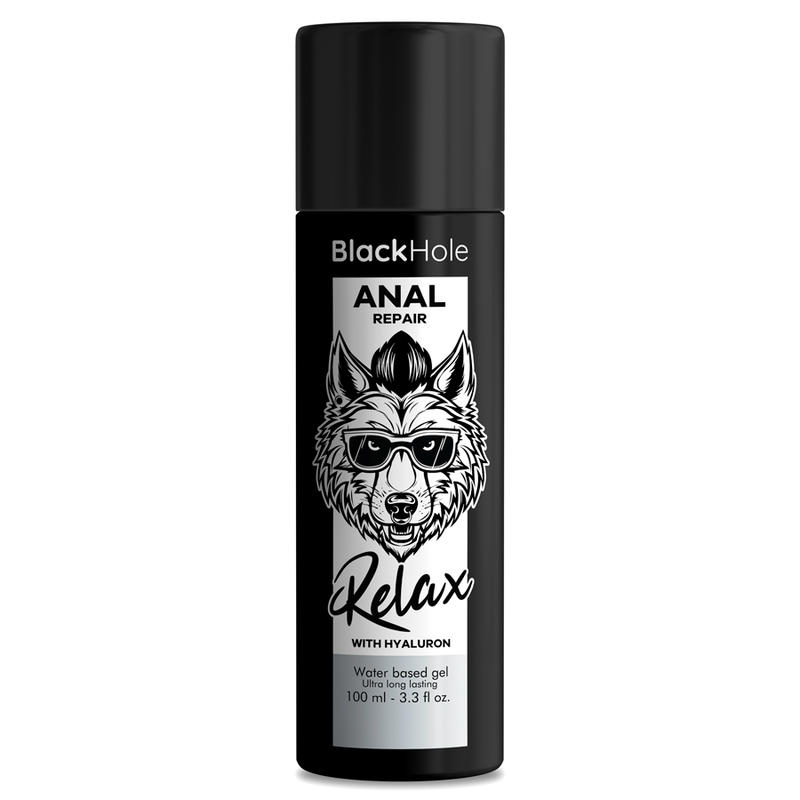 BLACK HOLE - RÉPARATION ANAL À BASE D''EAU RELAX AVEC HYALURON 100 ML - Sensualia