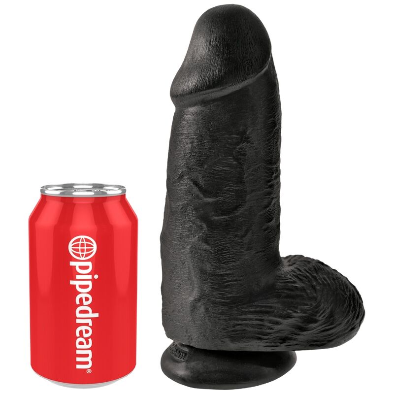 KING COCK - PÉNIS RÉALISTE CHUBBY 23 CM NOIR - Sensualia