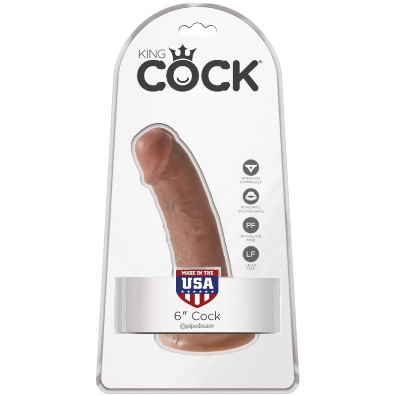 KING COCK - PÉNIS RÉALISTE 15 CM CARAMEL - Sensualia