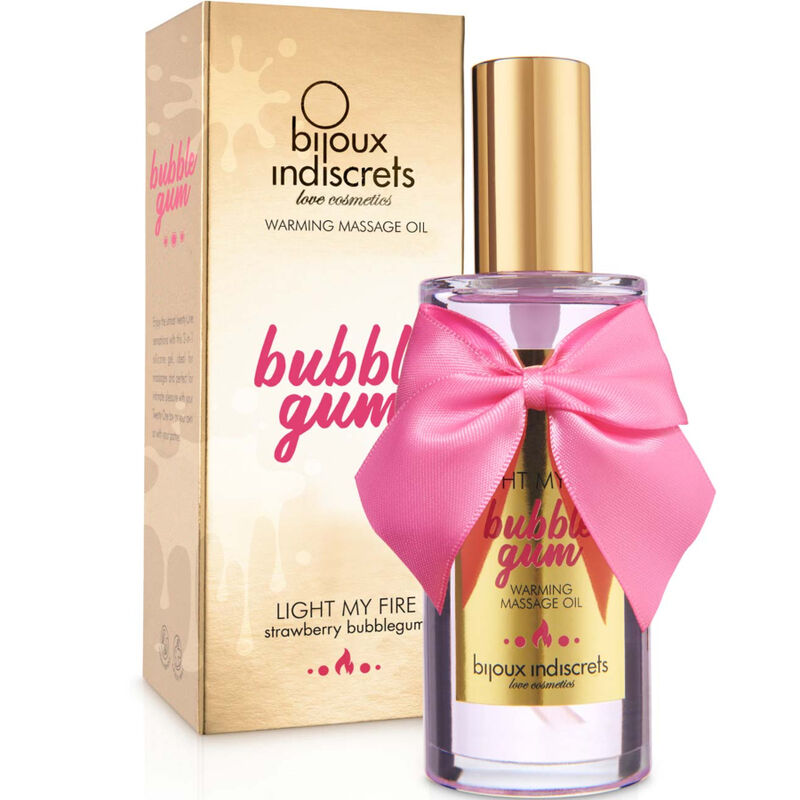 BIJOUX - INDISCRETS HUILE DE MASSAGE LIGHT MY FIRE EFFET CHALEUR SAVEUR GOMME - Sensualia
