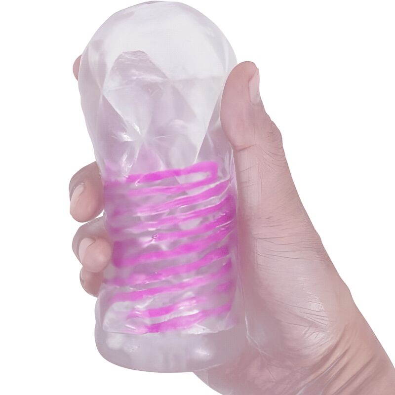 PRETTY LOVE - MASTURBATEUR MASCULIN FANTASY AVEC SPIRALE INTERNE ET BALLES TRANSPARENTES - Sensualia