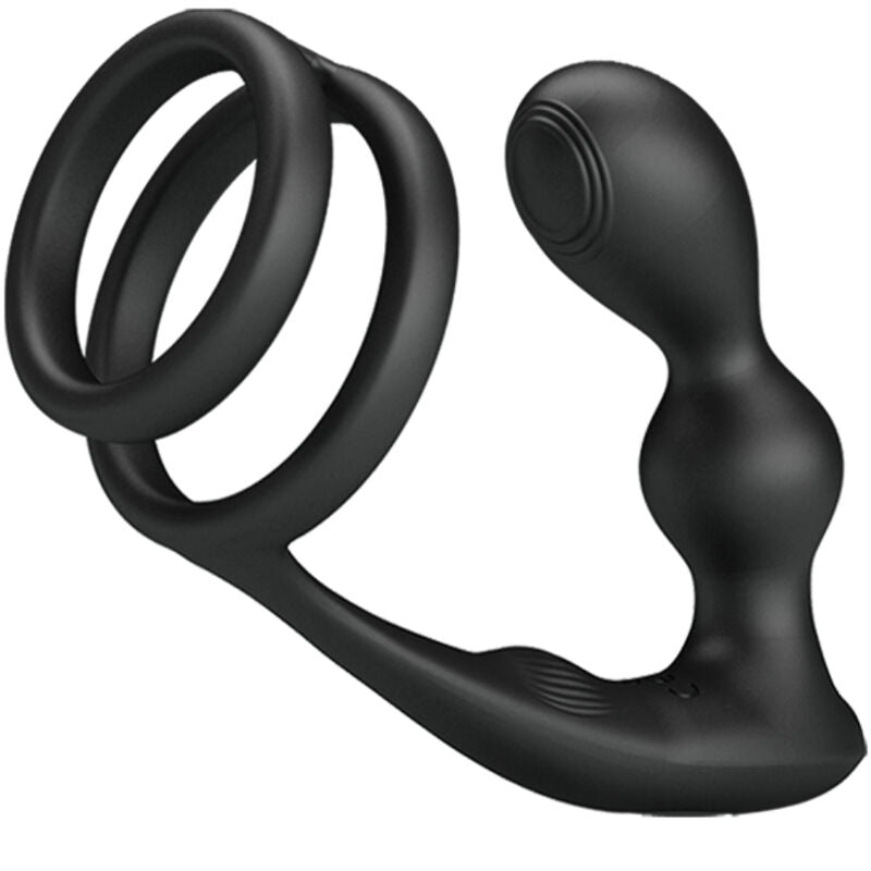 PRETTY LOVE - ANNEAU PÉNIS MARSHALL AVEC PLUG ANAL VIBRANT AVEC TÉLÉCOMMANDE - Sensualia