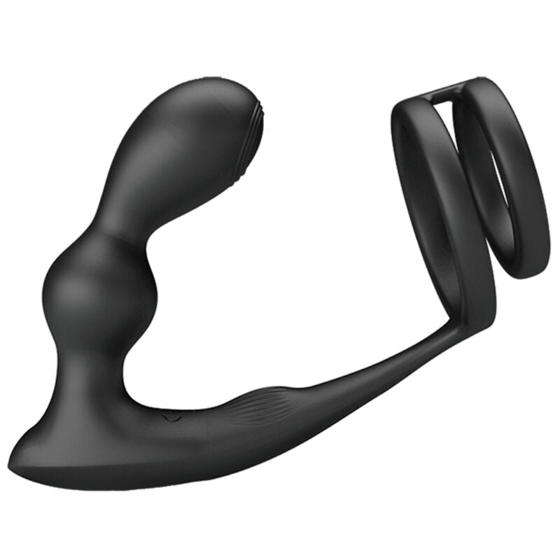 PRETTY LOVE - ANNEAU PÉNIS MARSHALL AVEC PLUG ANAL VIBRANT AVEC TÉLÉCOMMANDE - Sensualia