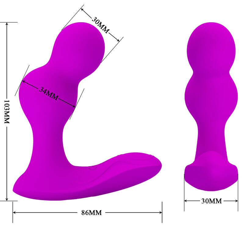 PRETTY LOVE - MASSAGER VIBRATEUR ANAL TERRANCE AVEC TÉLÉCOMMANDE - Sensualia