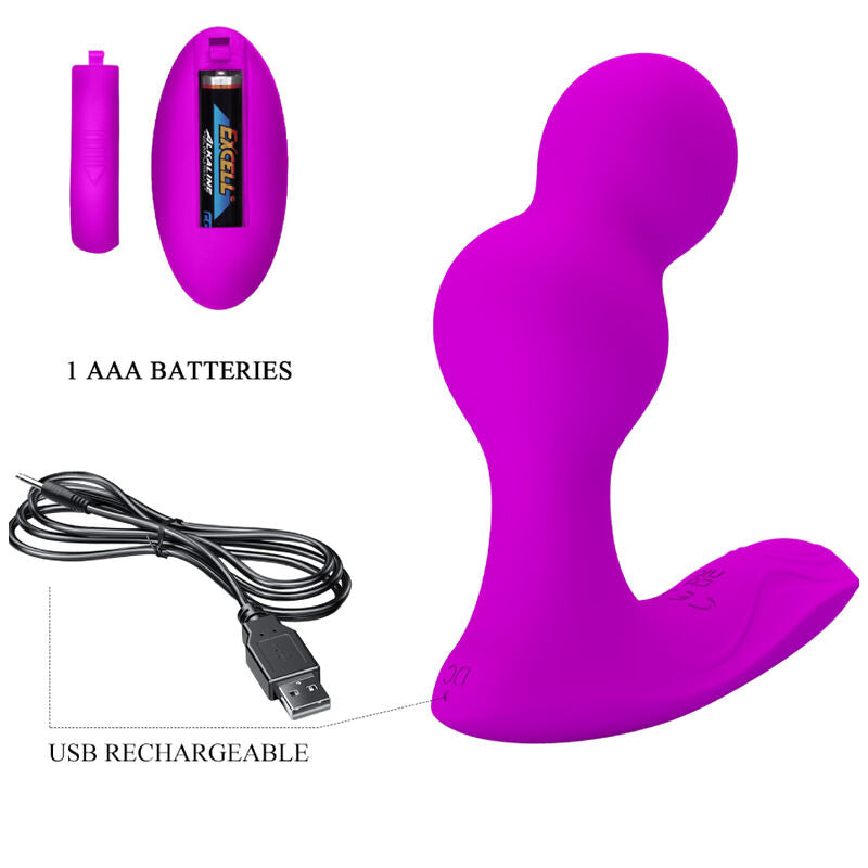 PRETTY LOVE - MASSAGER VIBRATEUR ANAL TERRANCE AVEC TÉLÉCOMMANDE - Sensualia
