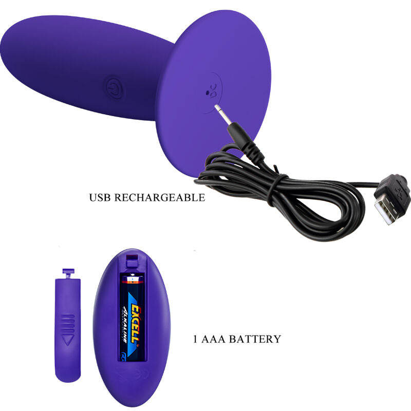 PRETTY LOVE - VIBRATEUR ANAL YOUTH PLUG TÉLÉCOMMANDE VIOLET - Sensualia