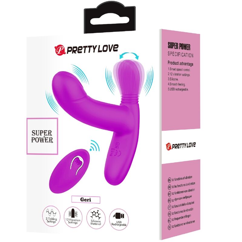PRETTY LOVE - GERI CLITORIS MASSAGER ROSE TÉLÉCOMMANDE - Sensualia