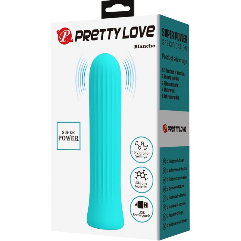 PRETTY LOVE - BLANCHE VIBRATEUR STIMULATEUR BLEU - Sensualia