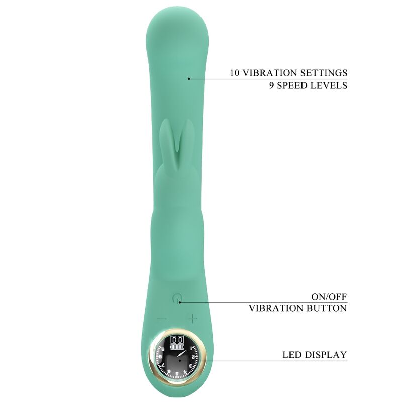 PRETTY LOVE - VIBRATEUR LAMAR LAPIN ET POINT G VERT - Sensualia