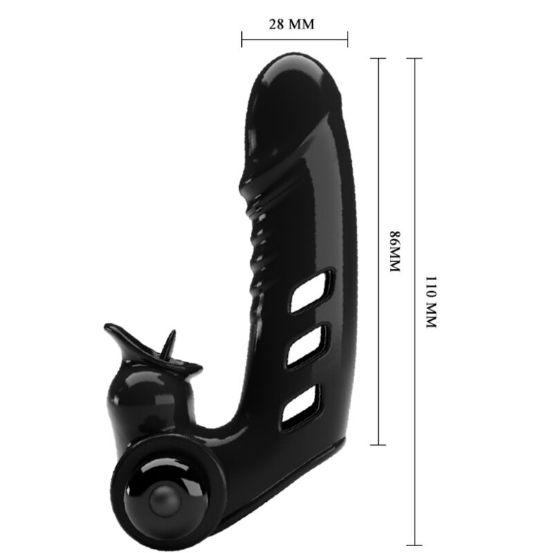 PRETTY LOVE - COUVERCLE DE DOIGT VIBRATEUR CORBIN NOIR - Sensualia