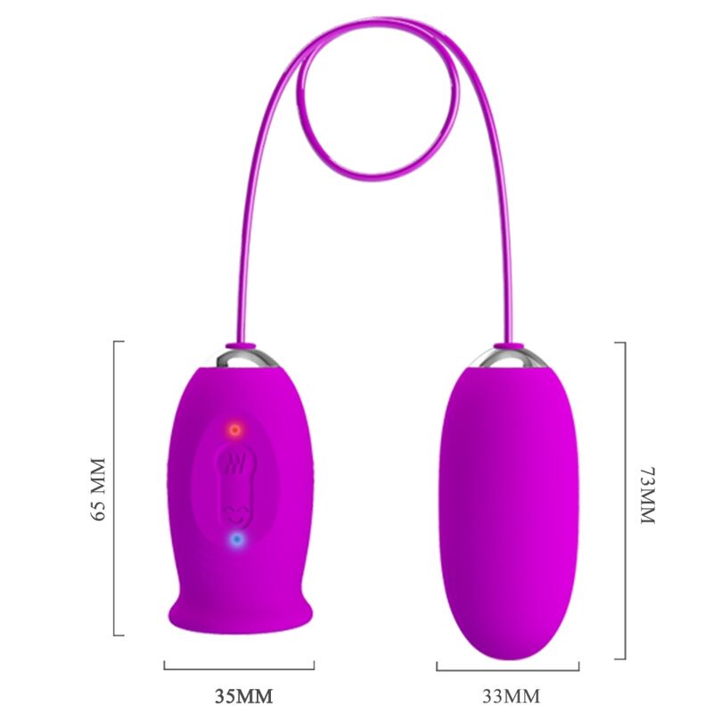 PRETTY LOVE - VIBRATEUR RECHARGEABLE DAISY DUAL EGG VIOLET - Sensualia