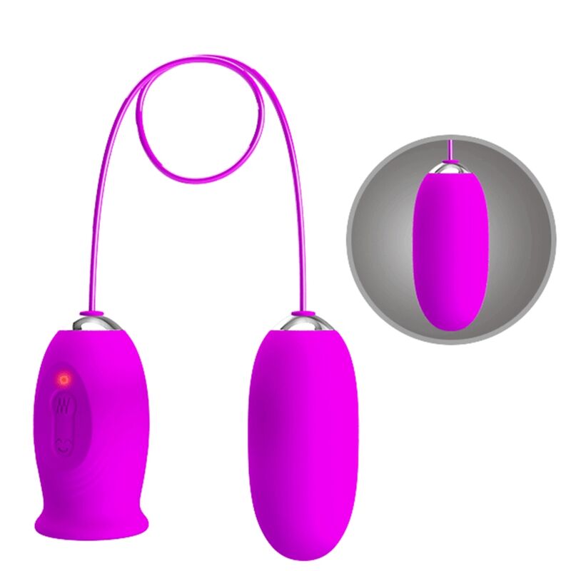 PRETTY LOVE - VIBRATEUR RECHARGEABLE DAISY DUAL EGG VIOLET - Sensualia